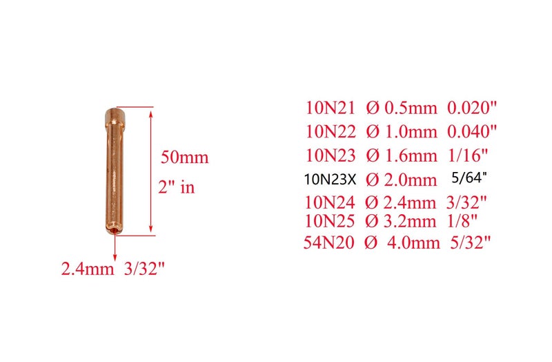RIVERWELD TIG Gas Lens Collet Bodies 45V 10N Alumina Nozzle Ceramic Cups 10N 54N Large Diameter TIG Back caps 57Y series Assort size Kit Fit QQ300 PTA DB SR WP 17 18 26 TIG Welding Torch 51pcs - Image 3
